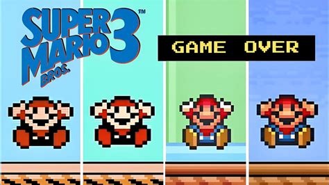 Evolution of Super Mario Bros. 3 GAME OVER Screens - YouTube