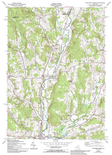 New Berlin North topographic map, NY - USGS Topo Quad 42075f3