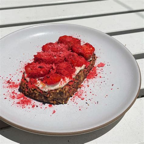 Strawberry Hibiscus & Yogurt Granola Toast Recipe on Food52