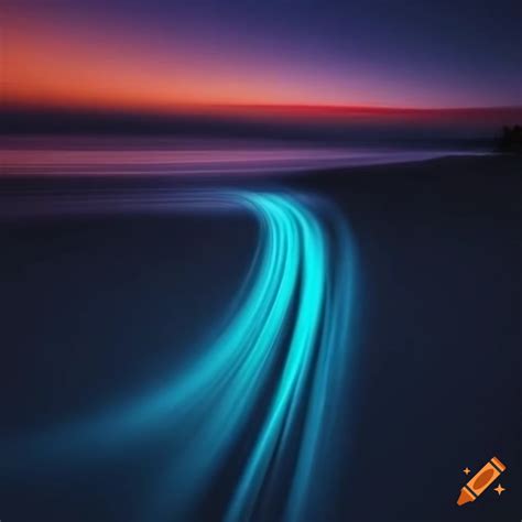 Long exposure photo with light trails