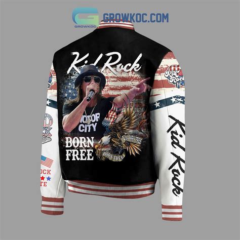 Kid Rock Born Free Baseball Jacket - Growkoc