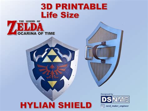 Hylian Shield From Zelda Ocarina of Time Life Size STL - Etsy