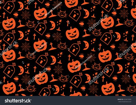 Black Orange Icon Halloween Background Texture Stock Vector (Royalty ...