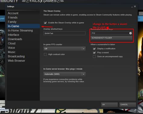 I can't screenshot on Steam? - Arqade