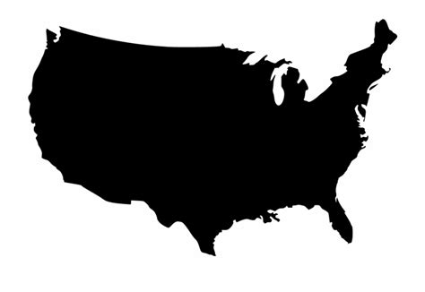 United States Map Vector Png - Clip Art Library