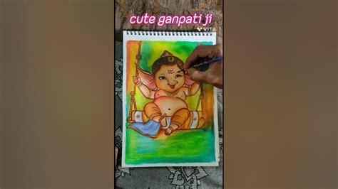 How to draw cute ganpati bappa panting 🙏🙏🙏🥰 #shorts #ganpati #darwing - YouTube