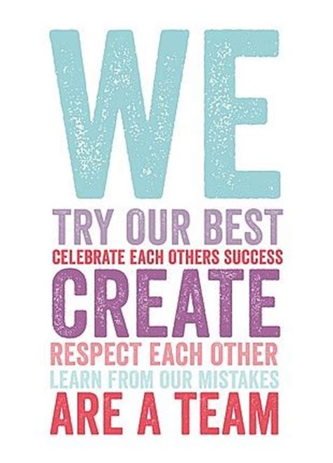 We try our best, celebrate each others success, create, respect each other, learn from our ...