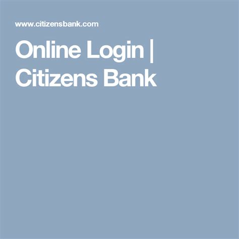 Citizens Bank Online Banking Login – UnBrick.ID