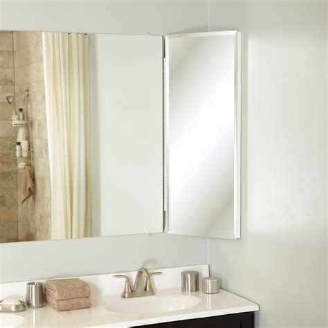 Zenith Products Over the Mirror Corner Cabinet 14" x 36" Beveled Mirror Medicine Cabinet - Home ...