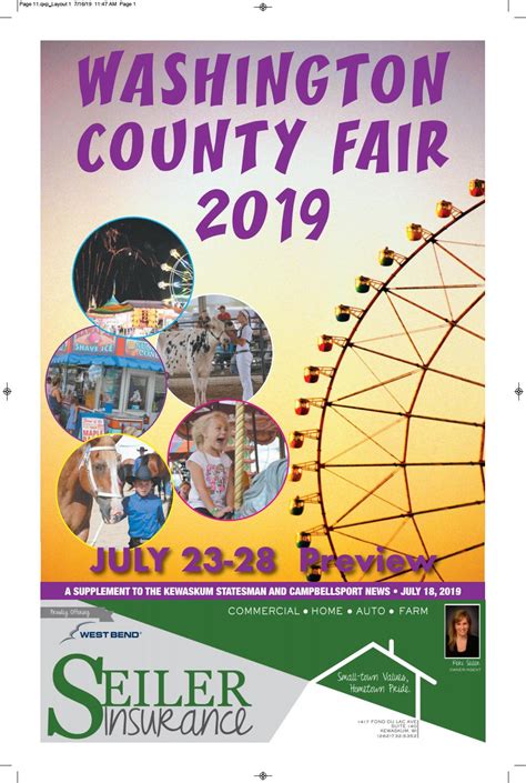 2019 Washington County Fair by Kewaskum Statesman - Issuu