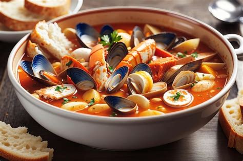 Premium AI Image | Homemade Bouillabaisse Soup