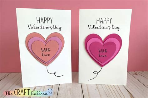 Heart Balloon Valentine's Day Card - The Craft Balloon