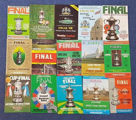 At Auction: 15 Football Cup Final programmes. 13 Football Association ...