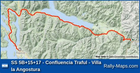 SS 5B+15+17 - Confluencia Traful - Villa la Angostura stage map | Rally ...