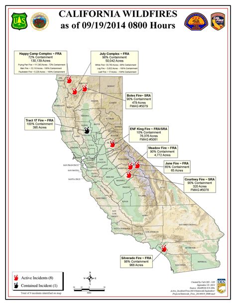 Popular 259 List california wildfire map