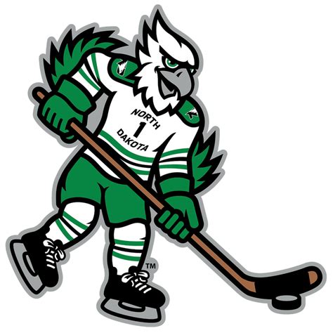 North Dakota Fighting Hawks - North Dakota Hockey Mascot Single Layer ...