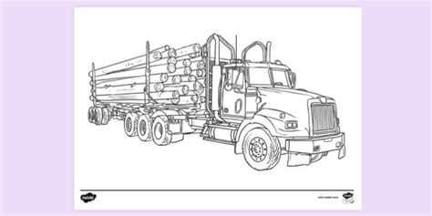 Empty Log Truck Free Printable Coloring Pages - ZachariahecBlevins