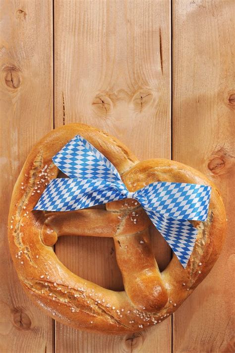 Big Bavarian Oktoberfest Soft Pretzel Stock Photo - Image of blue, festivity: 56683608