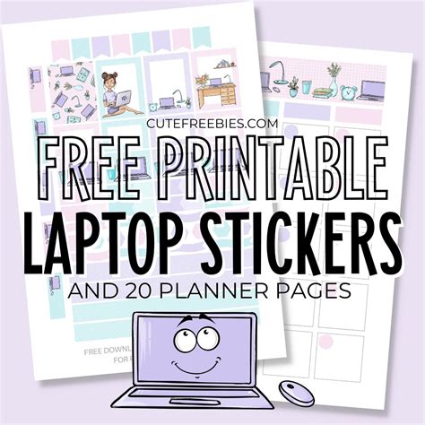 Free Printable Laptop Stickers And Planner - Cute Freebies For You