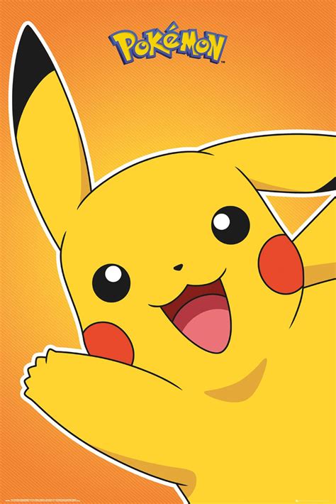 Markowy poster z Pikachu z serialu animowanego Pokemon | sklep Nice Wall