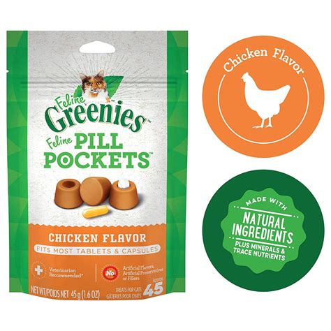 Greenies Feline Pill Pockets Cat Treats - Chi... | BaxterBoo