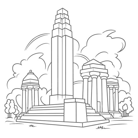 Twin Towers Coloring Pages