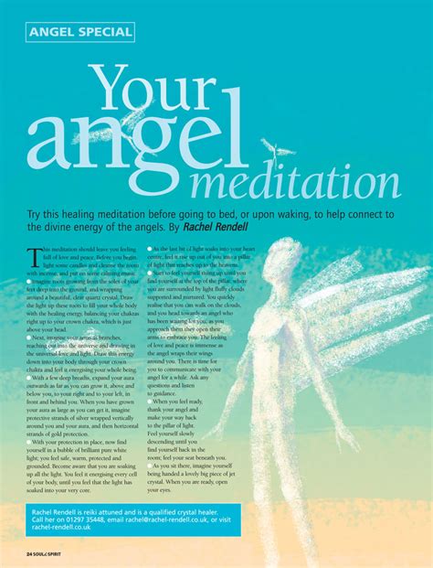 Soul & Spirit magazine Healing Angel Meditation