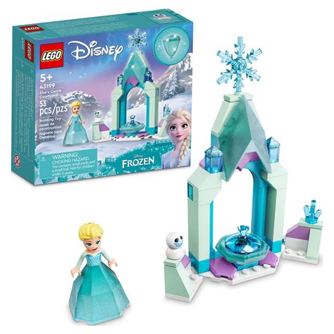 LEGO Disney Elsa's Castle Courtyard 43199 Building Set, Disney Frozen ...