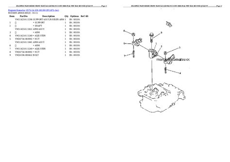 Parts manual (partsbook) Komatsu – manuals-komatsu.com shop repair operation partsbooks