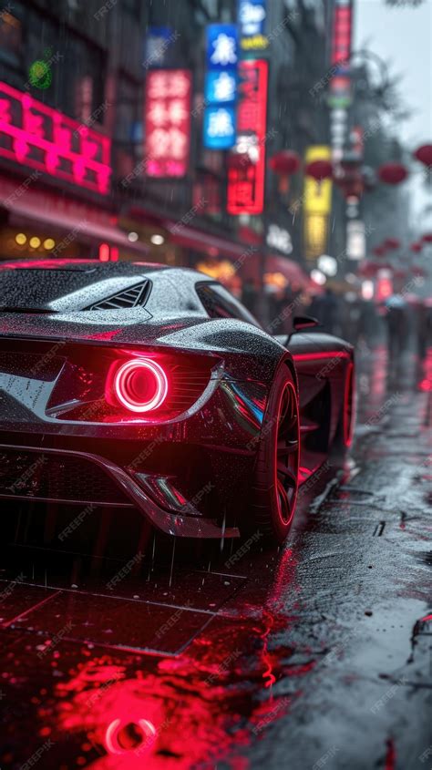 Premium Photo | Incredible luxury sports supercar neon lights power ...