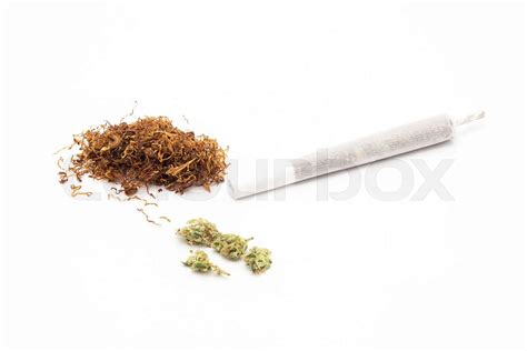 joint with marijuana and tobacco | Stock image | Colourbox