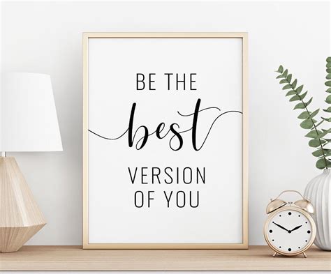 Be The Best Version Of You Printable Art Motivational Quote | Etsy ...