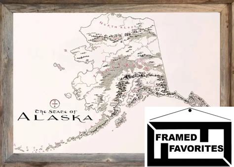 Framed Alaska Map - Framed Favorites