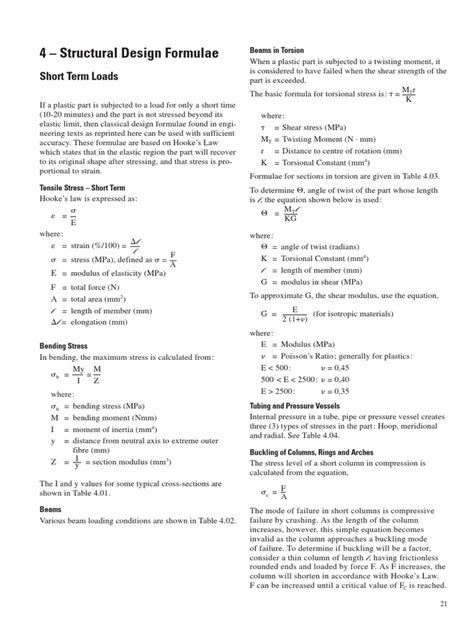 General Design Principles For Structural Design Formulae PDF | PDF ...