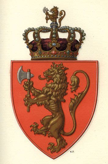 Norwegian crest, shoulder. | Coat of arms, Norway, Sons of norway