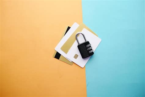 Premium Photo | Padlock on credit card internet data privacy information security concept