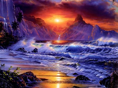 🔥 Download Amazing Fantasy Sunset Puter Desktop Wallpaper Pictures ...