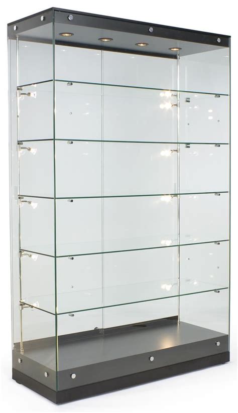 48" Trophy Display Case w/ Frameless Design, Adjustable Shelves ...