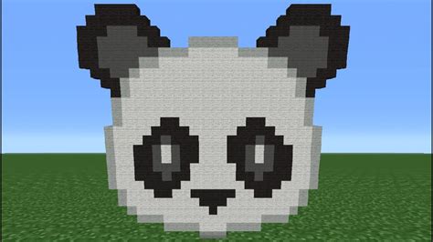 Minecraft Tutorial: How To Make The Panda Emoji - YouTube