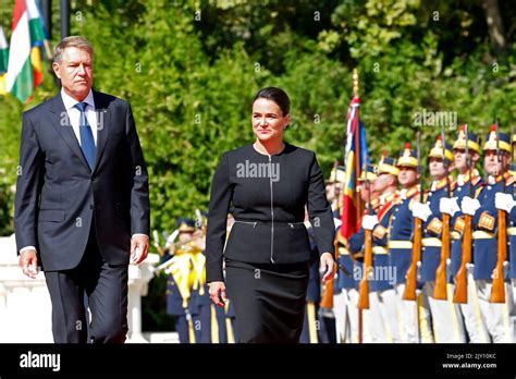 Bucharest, Romania. 7th Sep, 2022. Romanian President Klaus Iohannis (L ...