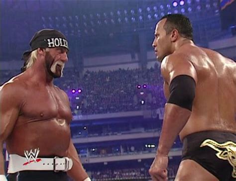 Hulk Hogan vs. The Rock #WWE #WrestleMania #RockvsHogan | Hulk hogan ...