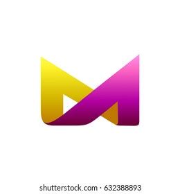 Letter M Logo Concept Vector Pink Stock Vector (Royalty Free) 2037945272 | Shutterstock