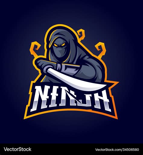 Ninja gaming logo Royalty Free Vector Image - VectorStock