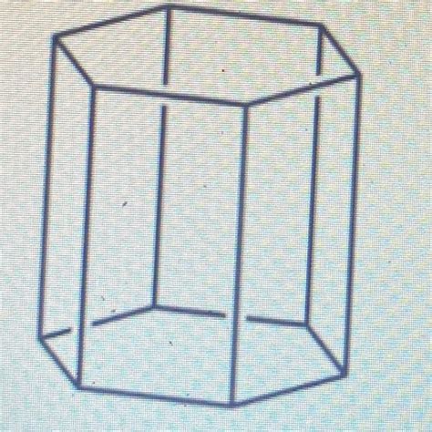 The figure below shows a hexagonal prism. Imagine a cross-section of the prism formed by a plane ...