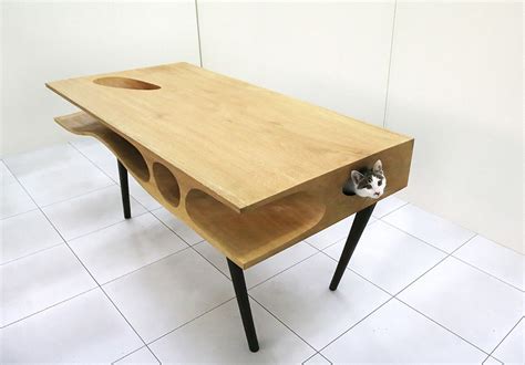 CATable: Shared Table Lets Cats Play While Humans Work | Bored Panda