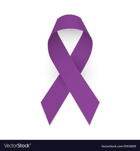 Purple awareness ribbon domestic violence Vector Image