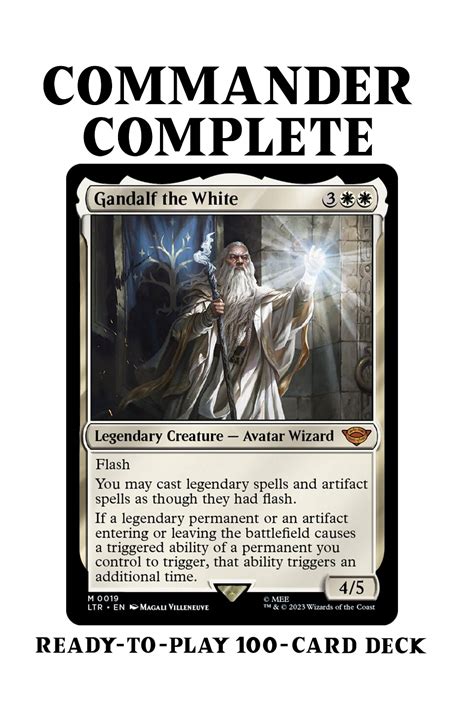 Gandalf the White LotR DOUBLE TRIGGERS Magic MTG Custom Commander Deck – CommanderComplete