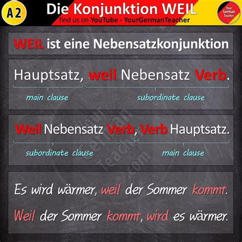 WEIL | because | German language, German language learning, German grammar