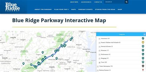 Nashville Shopping, Blue Ridge Parkway, Interactive Map, West Virginia ...