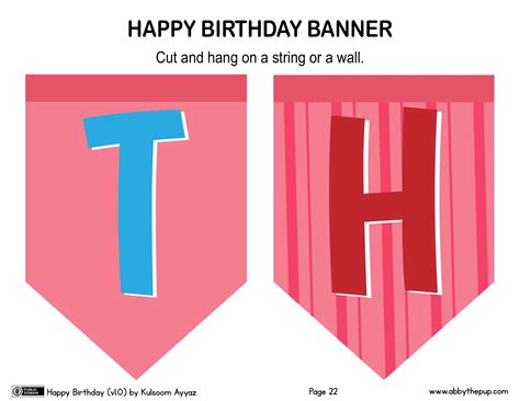 Happy Birthday Bunting Flag Banner | Free Printable Papercraft Templates